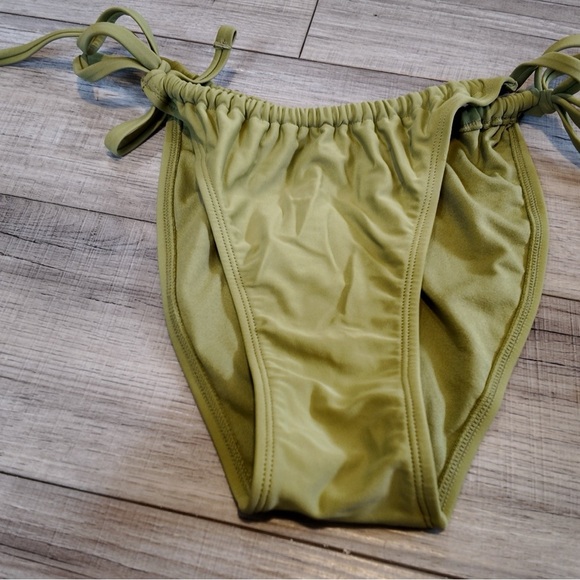 Xhilaration Olive High Leg Bikini Bottom L NWT Swim Juniors 11-13 Women 8-10 - Picture 6 of 10